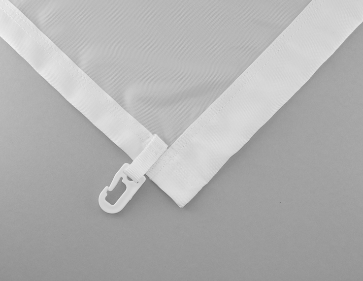 Fahnenkarabiner mit Besatzband